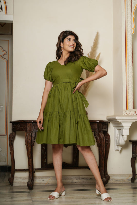 Olive Green Dress