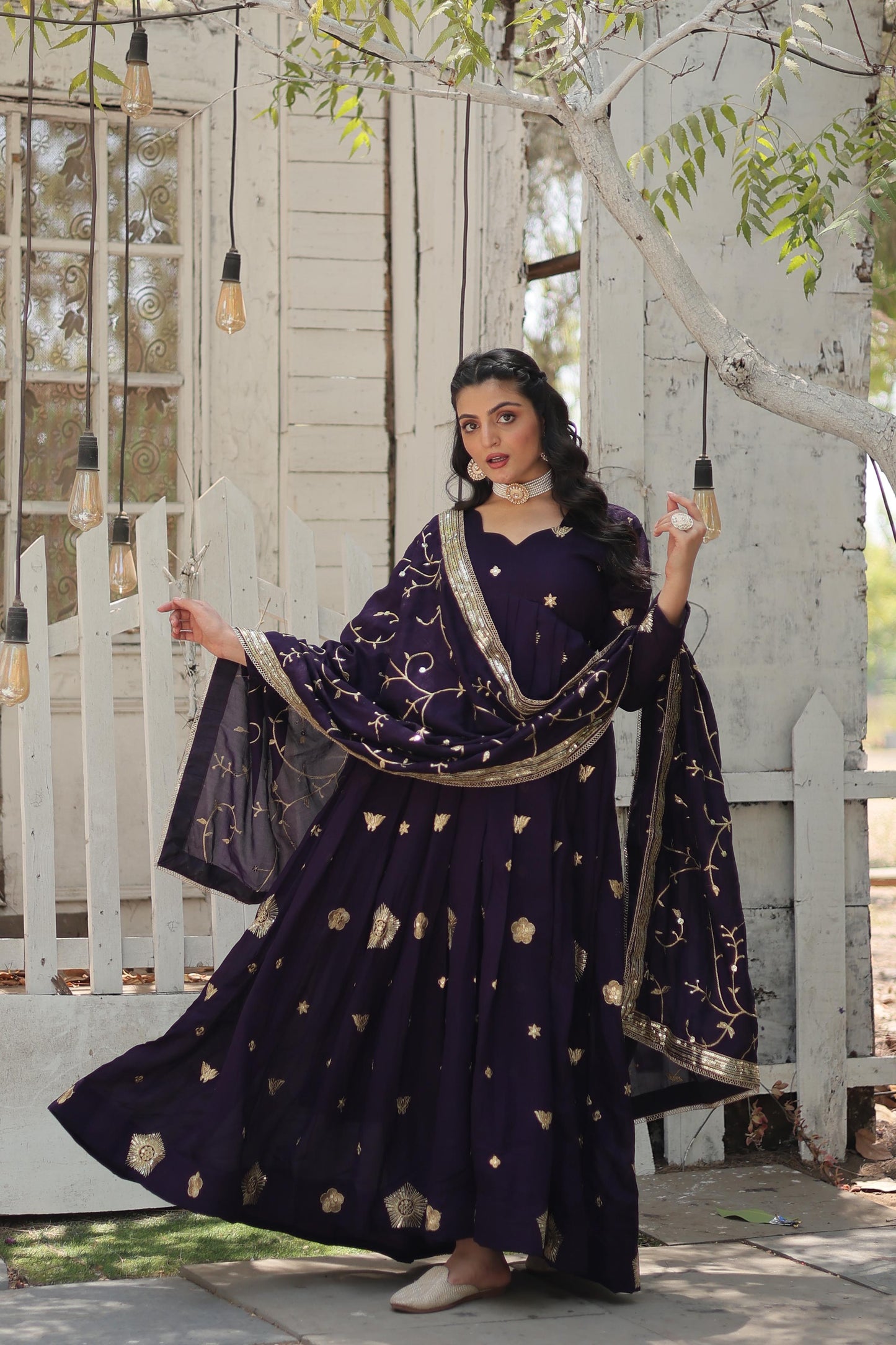 Gown with dupatta collection