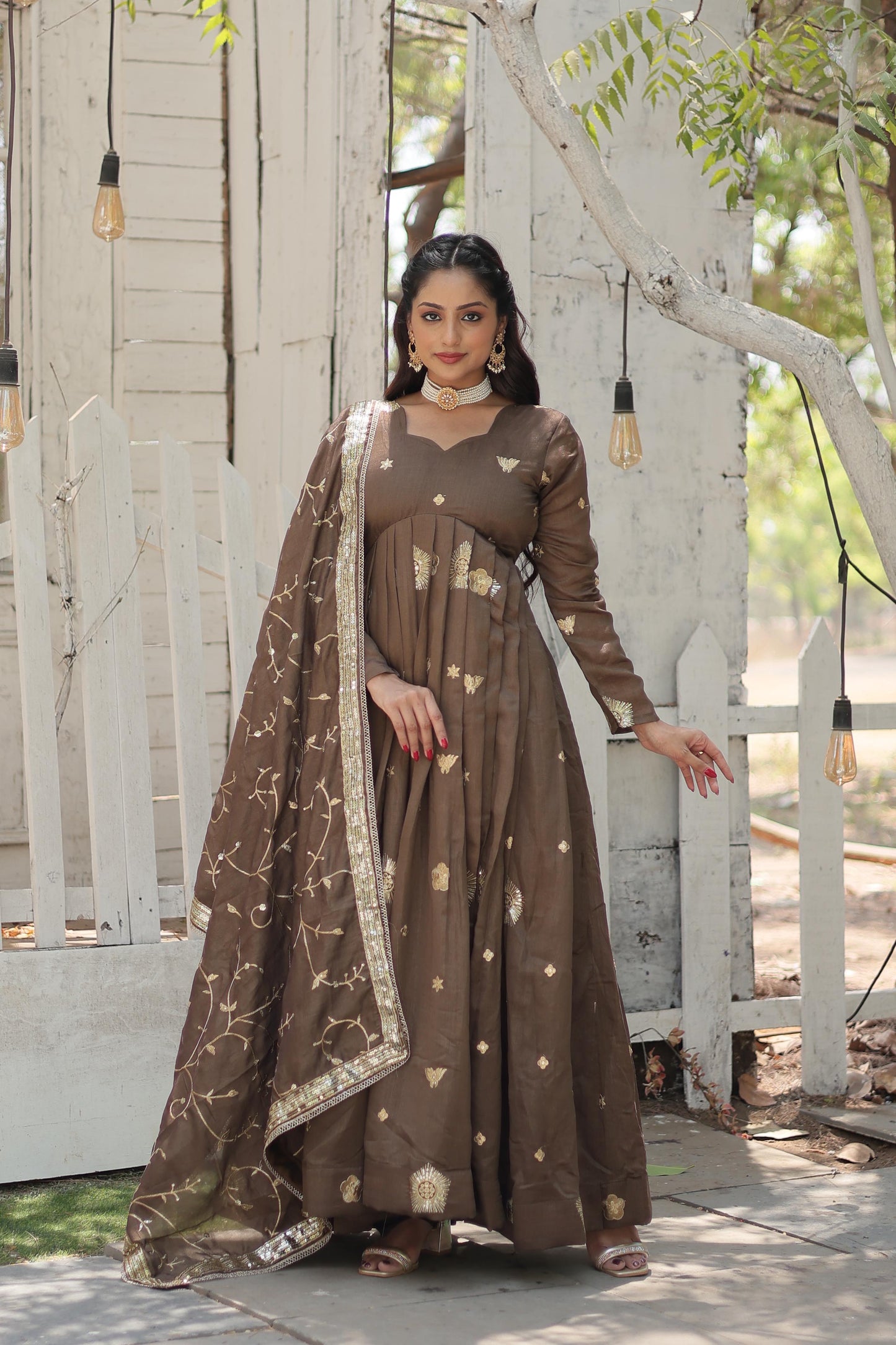 Gown with dupatta collection